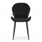 Krzesło TERNI - czarny aksamit x 4