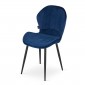Krzesło TERNI - niebieski aksamit x 4