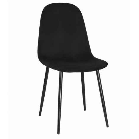 Krzesło COMO - czarny aksamit x 4
