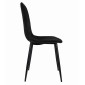 Krzesło COMO - czarny aksamit x 4