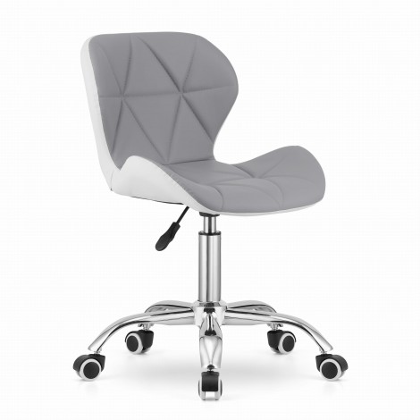 Krzesło obrotowe AVOLA - szaro-białe