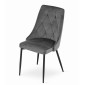 Krzesło IMOLA - ciemny szary aksamit x 4