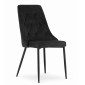 Krzesło IMOLA - czarny aksamit x 4