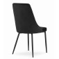 Krzesło IMOLA - czarny aksamit x 4