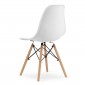 Krzesło OSAKA białe / nogi naturalne x 4