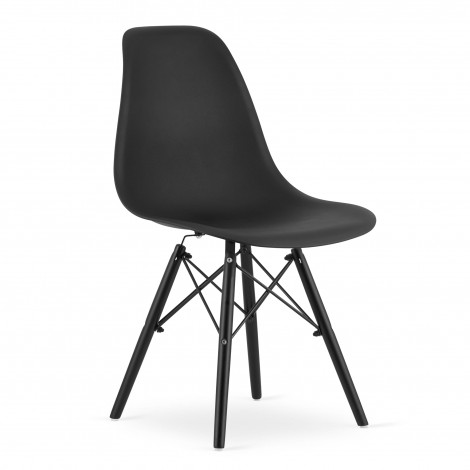 Krzesło OSAKA czarne / nogi czarne x 4