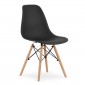 Krzesło OSAKA czarne / nogi naturalne x 4