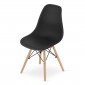 Krzesło OSAKA czarne / nogi naturalne x 4