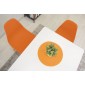 Krzesło OSAKA pomarańcz / nogi naturalne x 4