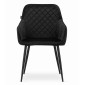 Krzesło NUGAT - czarny aksamit / nogi czarne x 2