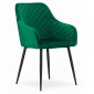 Krzesło NUGAT - zielony aksamit / nogi czarne x 2