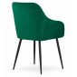 Krzesło NUGAT - zielony aksamit / nogi czarne x 2