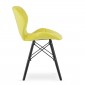 Lago kėdės aksomas - geltona / juoda x 4