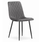 Turino kėdė - tamsiai pilka aksominė x 4