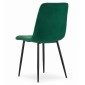 Turino kėdė - tamsiai žalia aksominė x 4