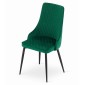 Dante kėdė - tamsiai žalia aksominė x 4