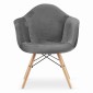 "Fenix" kėdė - tamsiai pilka aksominė x 4