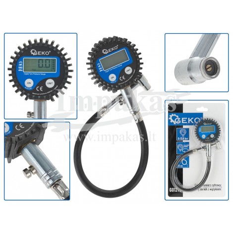 Manometras GEKO su LCD 13.8bar, G01273