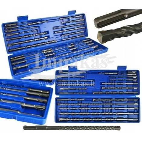 SDS PLUS grąžtų rinkinys 5-20mm 20vnt, Geko. G40037