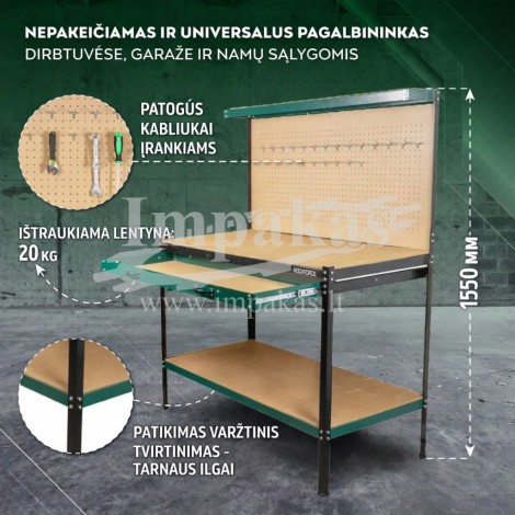 Rockforce metalinis darbo stalas 1200×600 mm