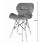 Krzesło LAGO Aksamit - granatowe x 4