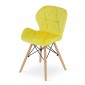 Krzesło LAGO Aksamit - żółte x 4
