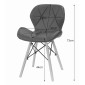 Krzesło LAGO ekoskóra - czarne x 4